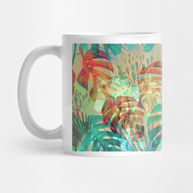 Monstera in Rain Forest (red) by BessoChicca